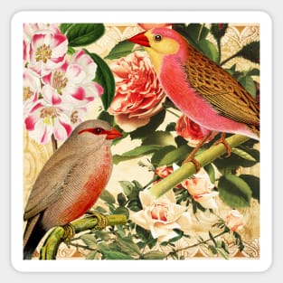 Birds and Roses Sticker